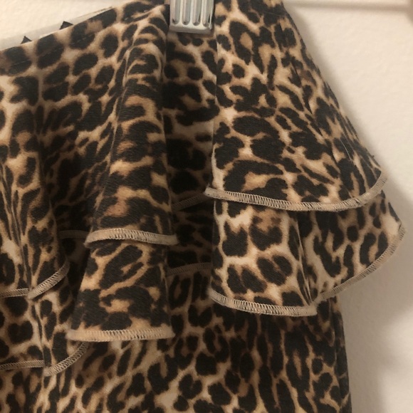 Topshop Leopard Print Ruffle Skirt - Picture 3 of 5